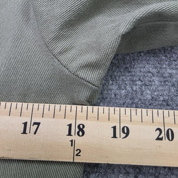 Abercrombie Fitch Jacket Womens XS Green Cropped Utility Snap Front Lined Preppy - Picture 5 of 16